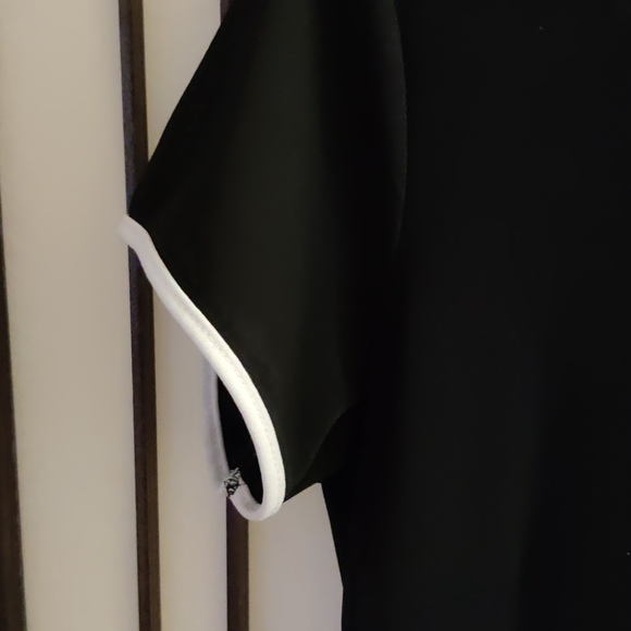 Black Dress with Round Collar and White Trim - Picture 5 of 5